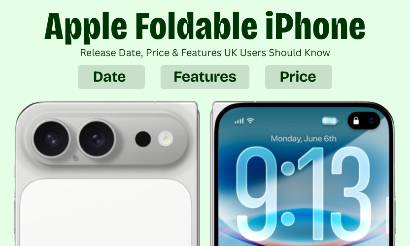 Apple Foldable iPhone UK design concept showing foldable display and premium build