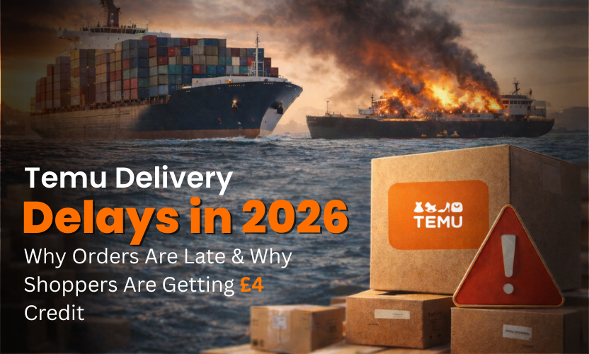 Temu delivery delay 2026 shipping packages online shopping