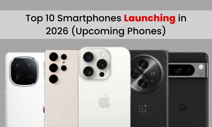Upcoming smartphones launching in 2026 including Samsung Galaxy, iPhone, and Google Pixel next-generation flagship phones