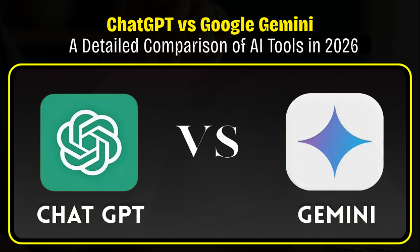 ChatGPT vs Google Gemini comparison 2026 AI tools interface and performance analysis