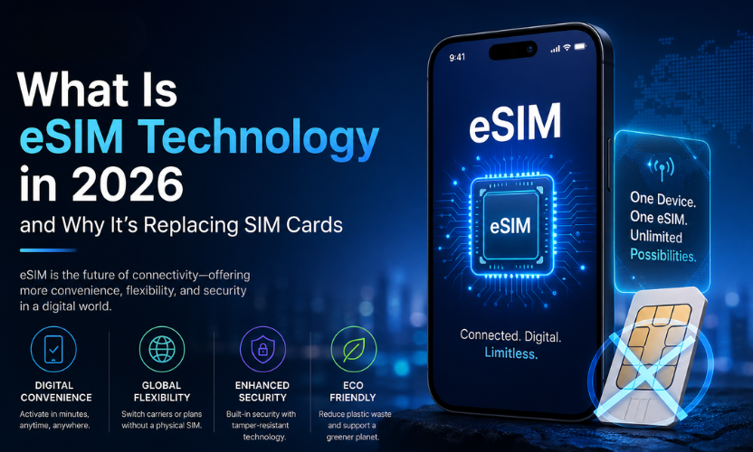 eSIM technology in 2026 replacing physical SIM cards