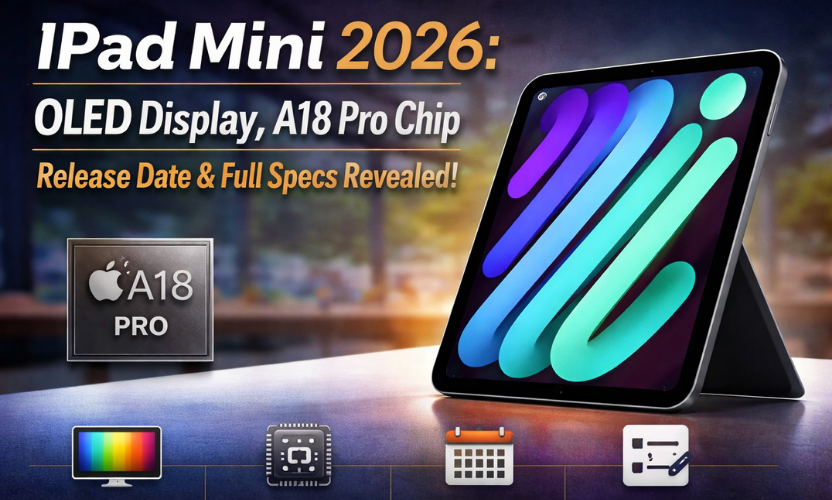iPad Mini 2026 OLED display A18 Pro chip design