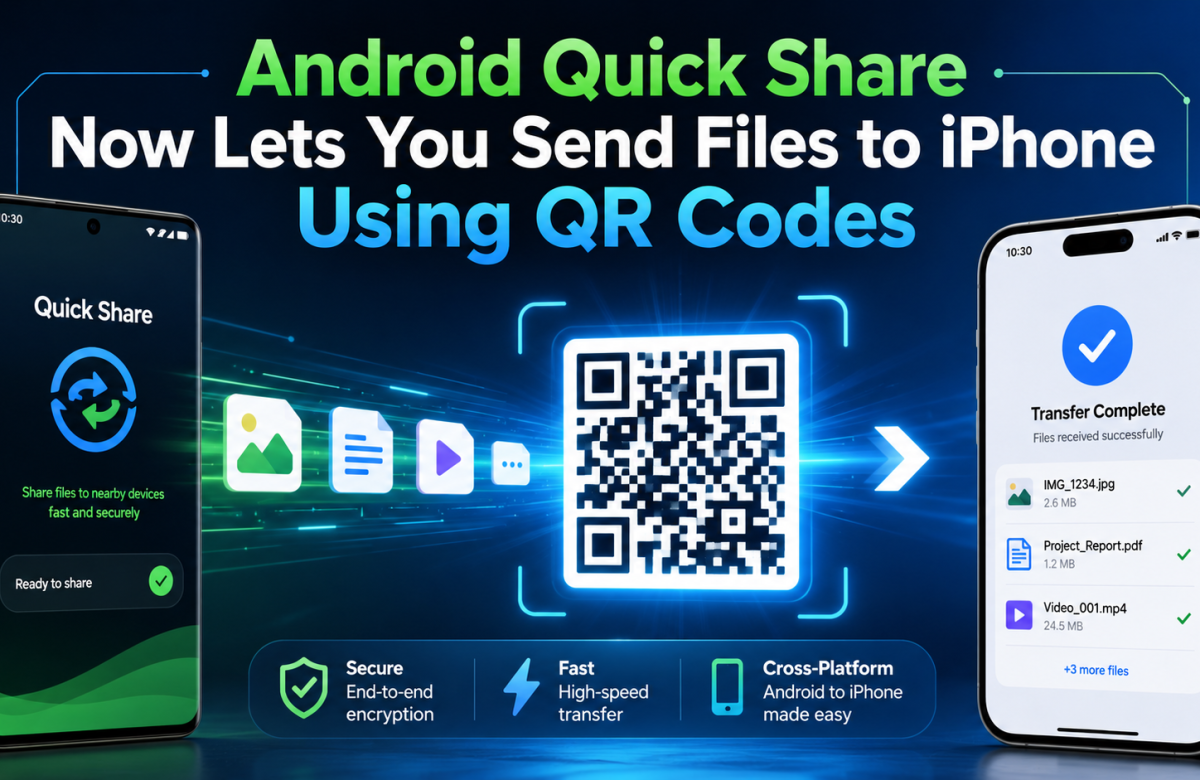 Android Quick Share Now Lets You Send Files to iPhone Using QR Codes