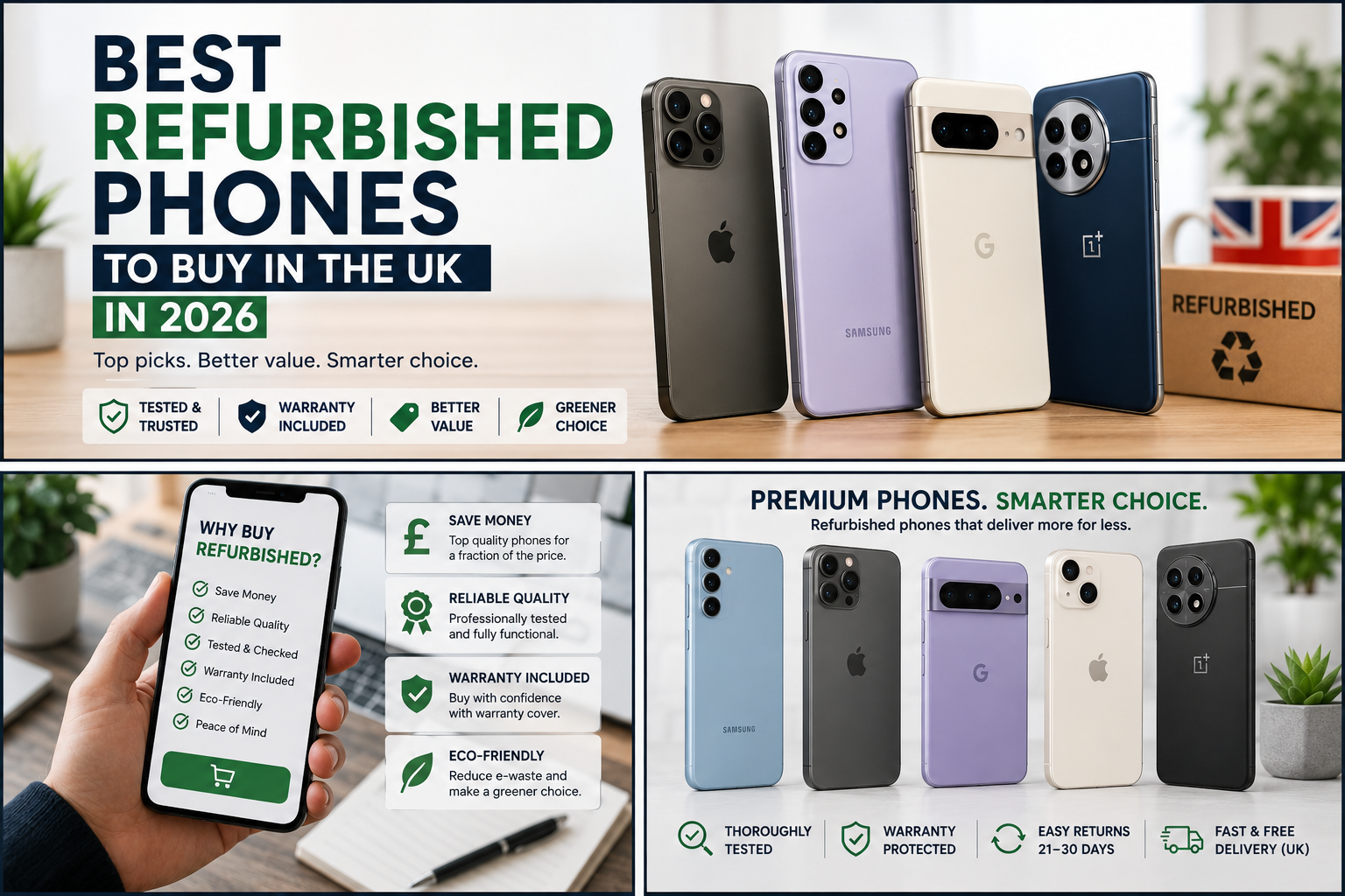 Best refurbished phones to buy in the UK in 2026 with iPhone Samsung Google Pixel and OnePlus models
