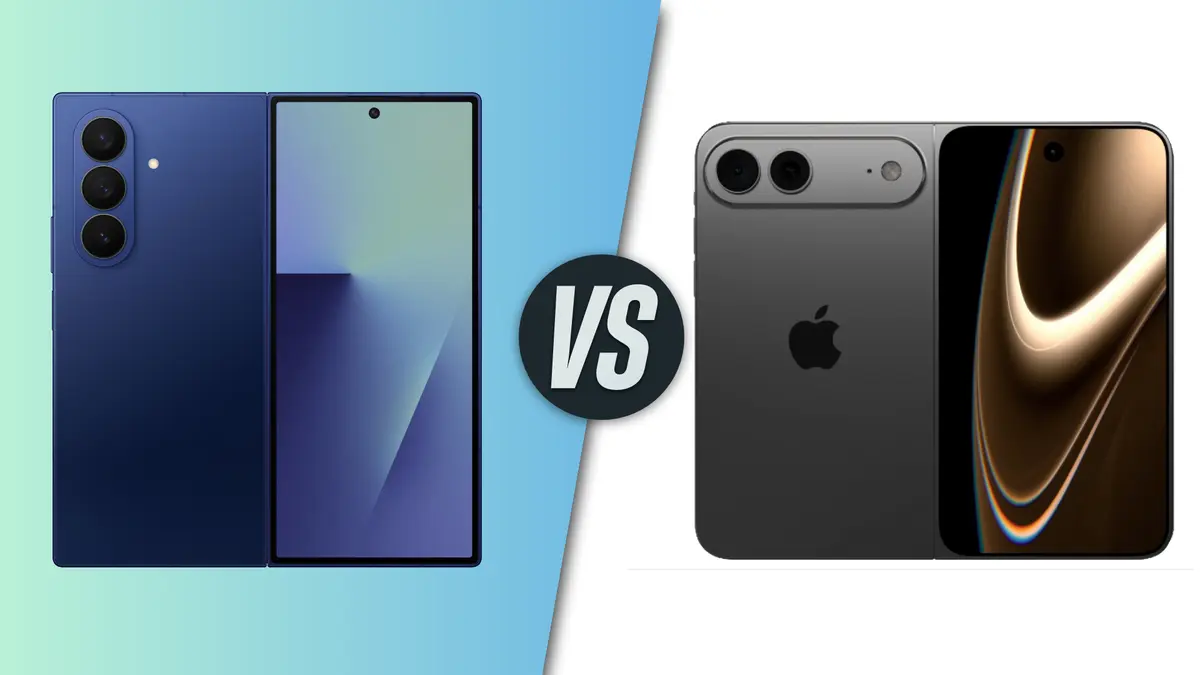 Samsung foldable phone comparison showing reduced crease design and premium screen upgrade