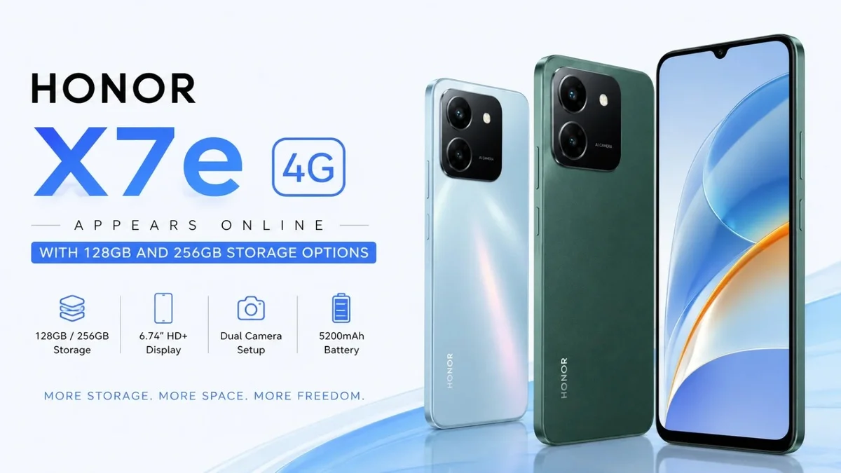 Honor X7e 4G listed online with 256GB storage and Sunrise Orange colour
