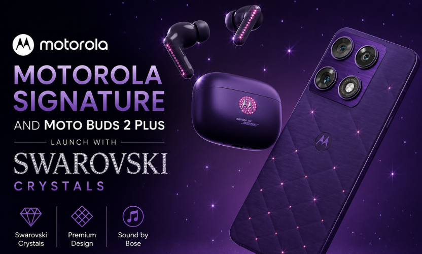 Motorola Moto Buds 2 Plus with Swarovski crystals