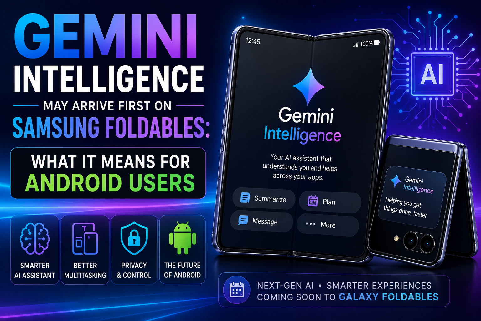 Samsung foldables with Gemini Intelligence AI features and Android update