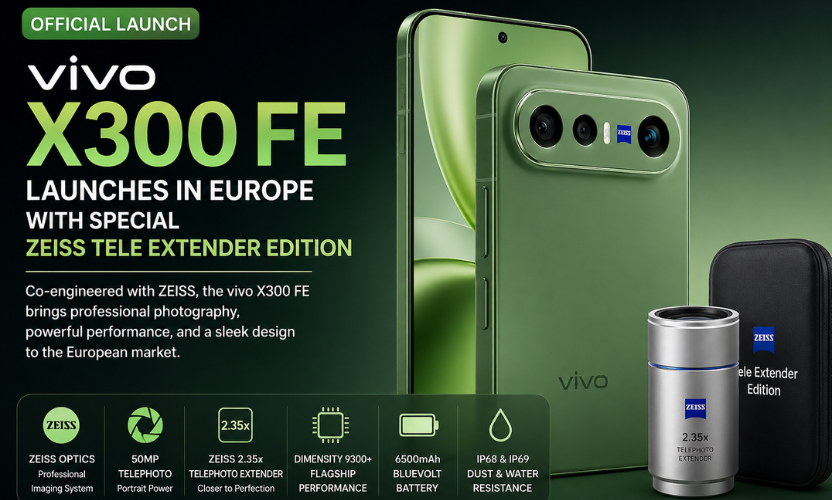 Vivo X300 FE Zeiss Tele Extender Edition smartphone design