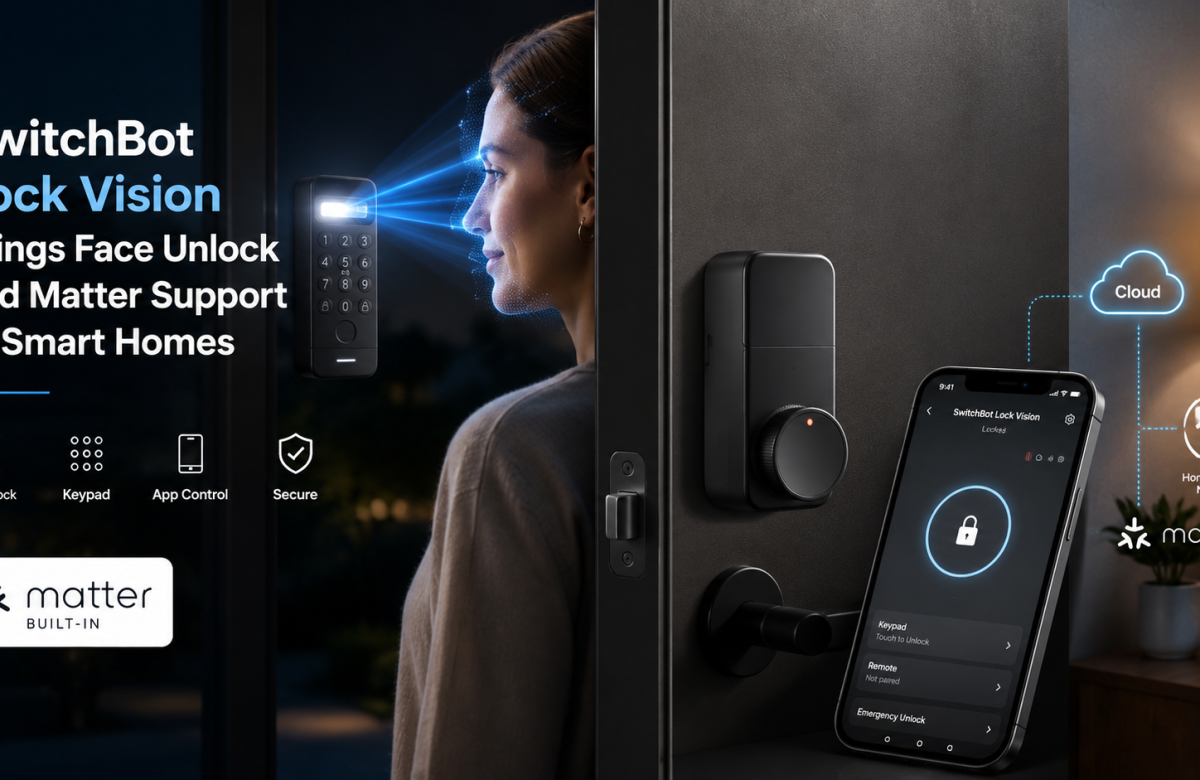 SwitchBot Lock Vision Brings Face Unlock and Matter Support to Smart Homes