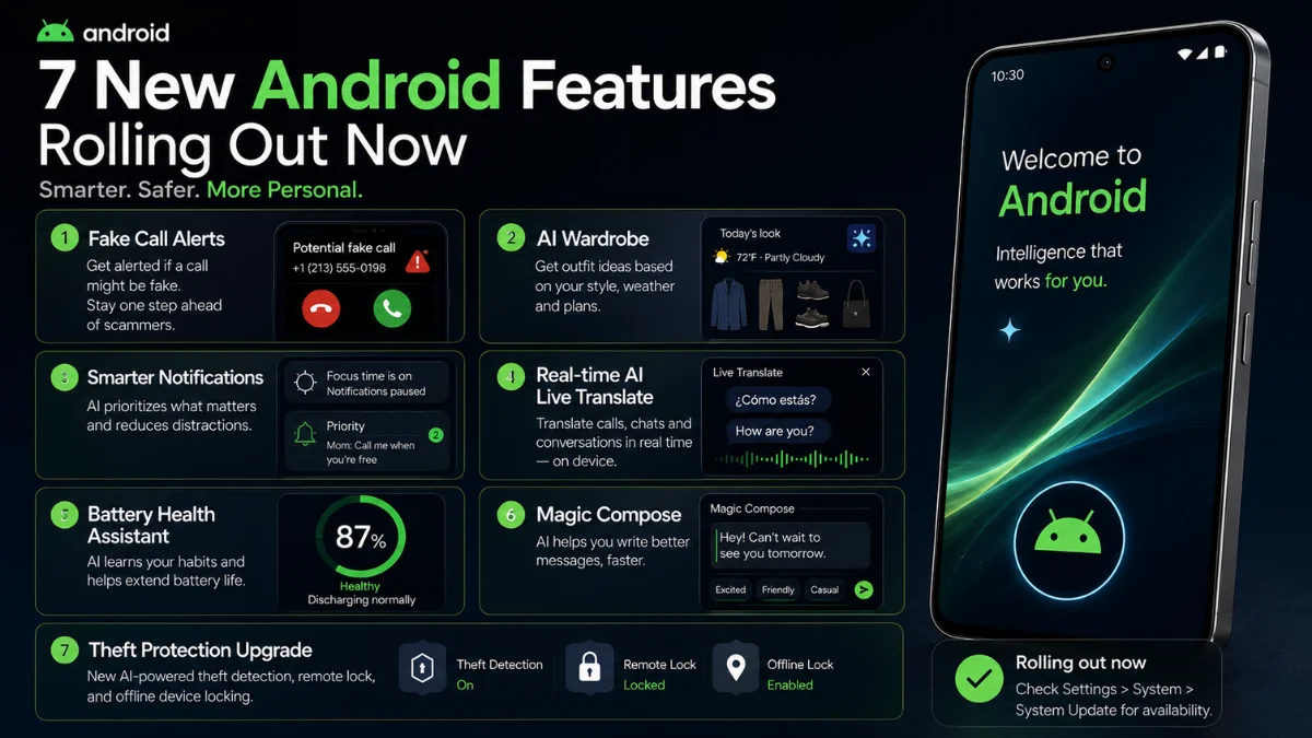 Google Photos AI wardrobe and Quick Share Android update