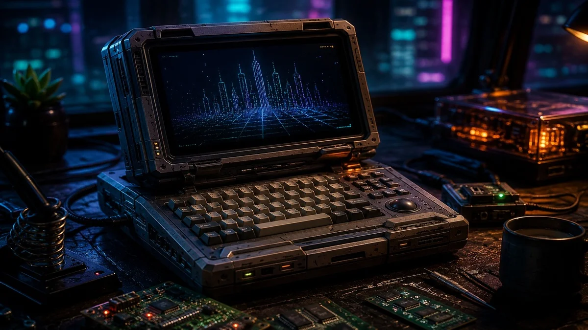 DIY cyberdeck built with Raspberry Pi and custom case