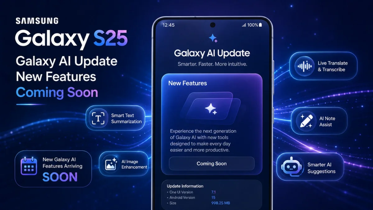 Galaxy S25 AI Features and One UI update concept image