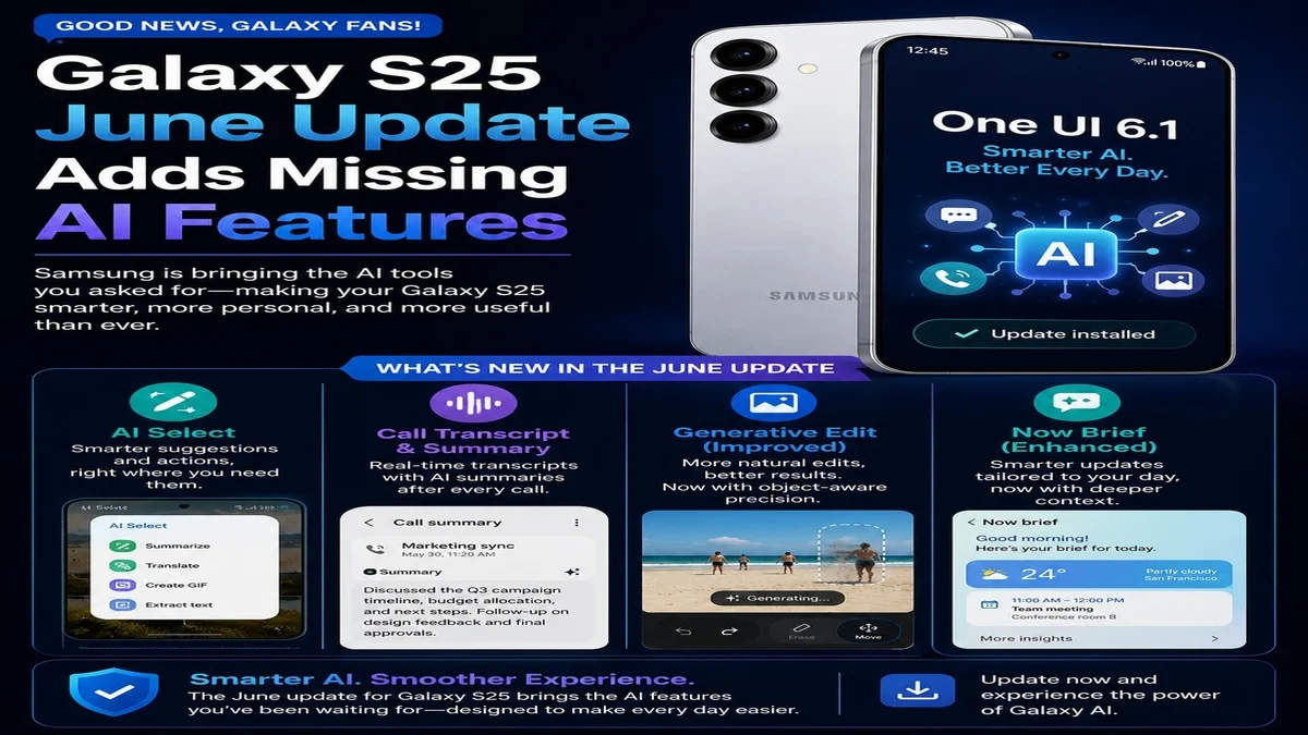  Galaxy S25 June Update Adds Missing AI Features Samsung Users Wanted