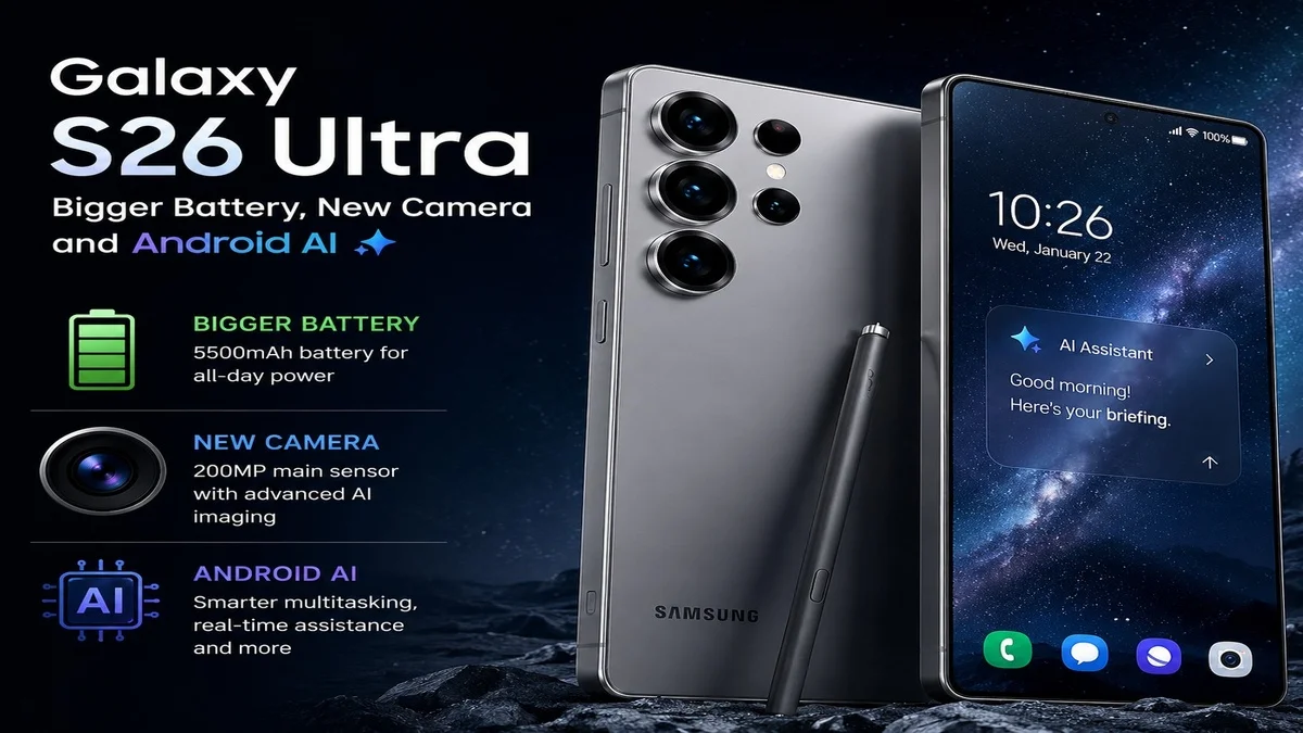  Galaxy S26 Ultra: Bigger Battery, New Camera and Android AI