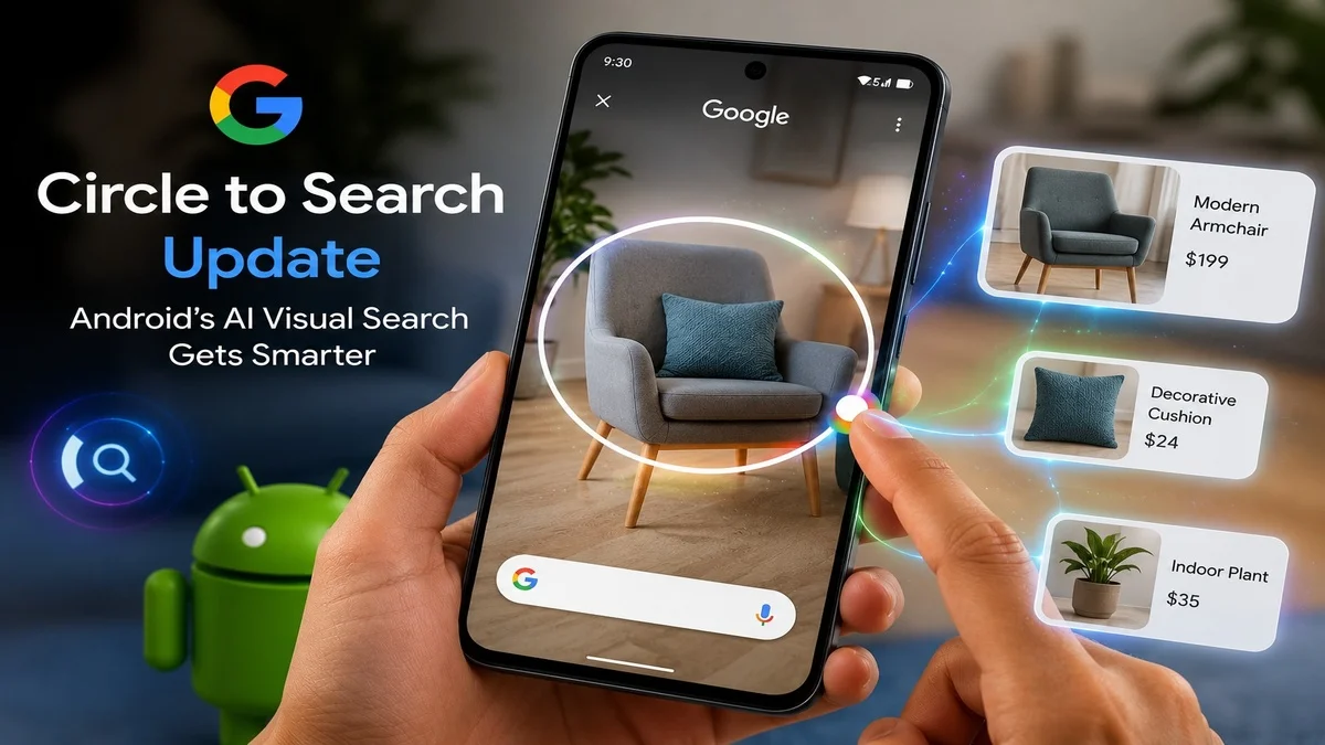 Android AI visual search feature using Circle to Search