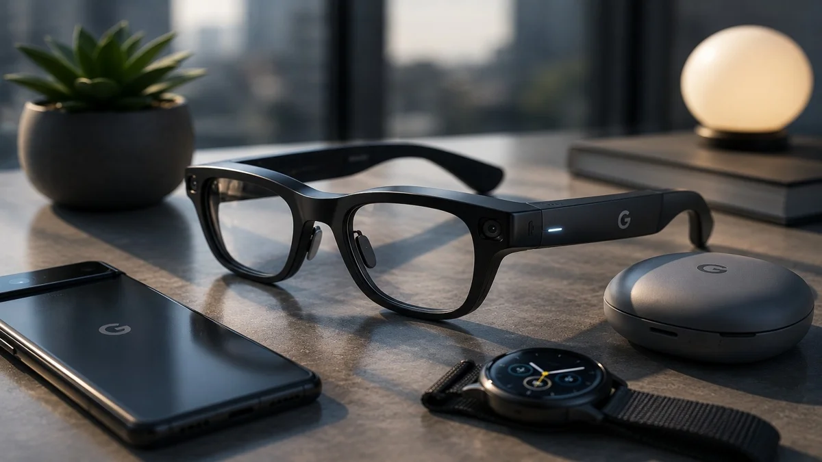 Google AI wearable glasses showing real-time visual help