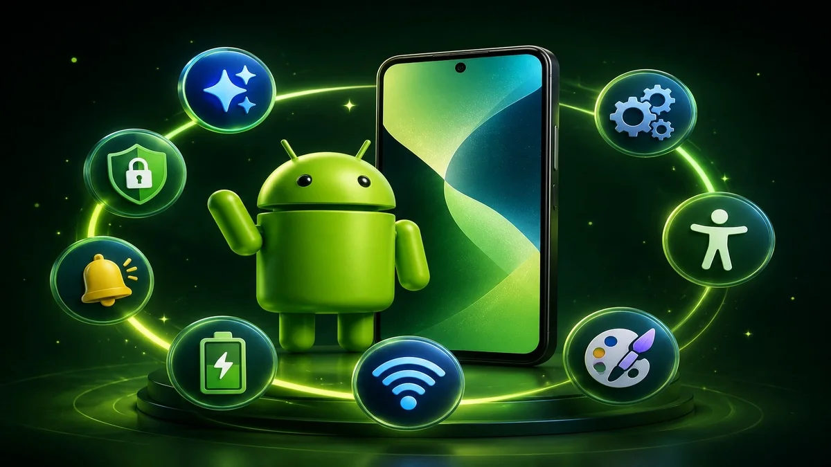 Android phone showing fake call detection and Google Photos wardrobe