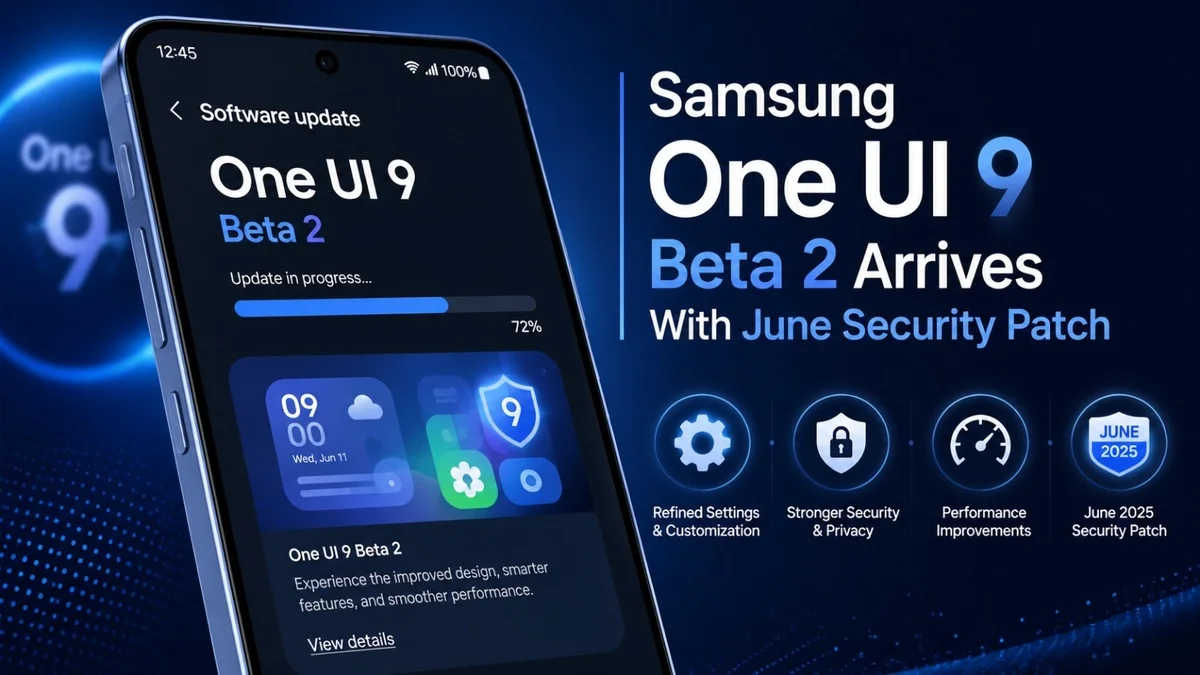 Galaxy S26 showing One UI 9 Beta 2 Android 17 software update