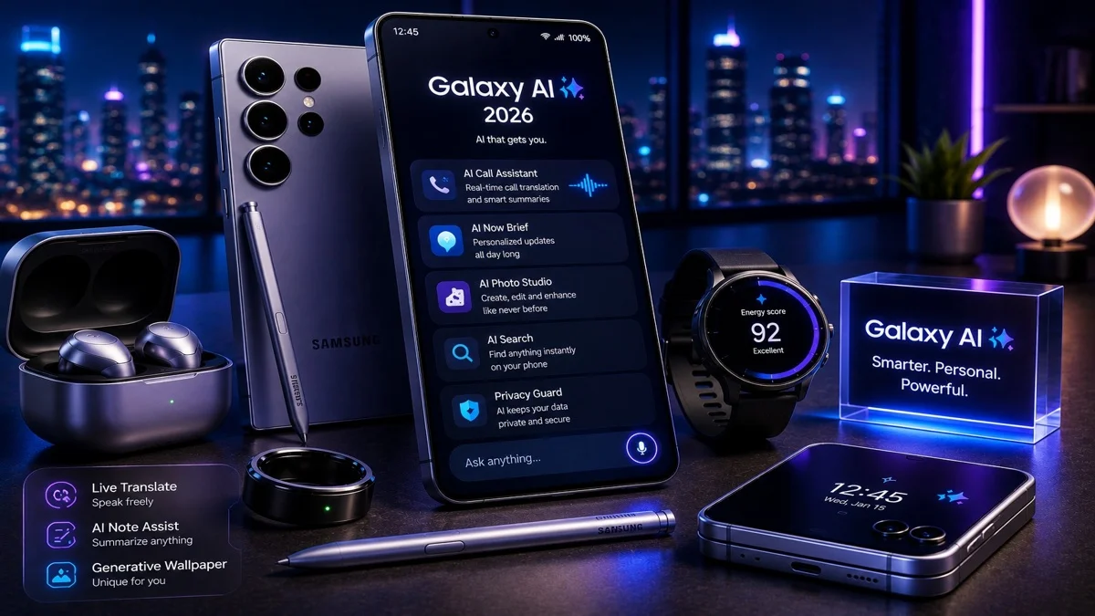 Galaxy AI camera and search tools on Samsung phone