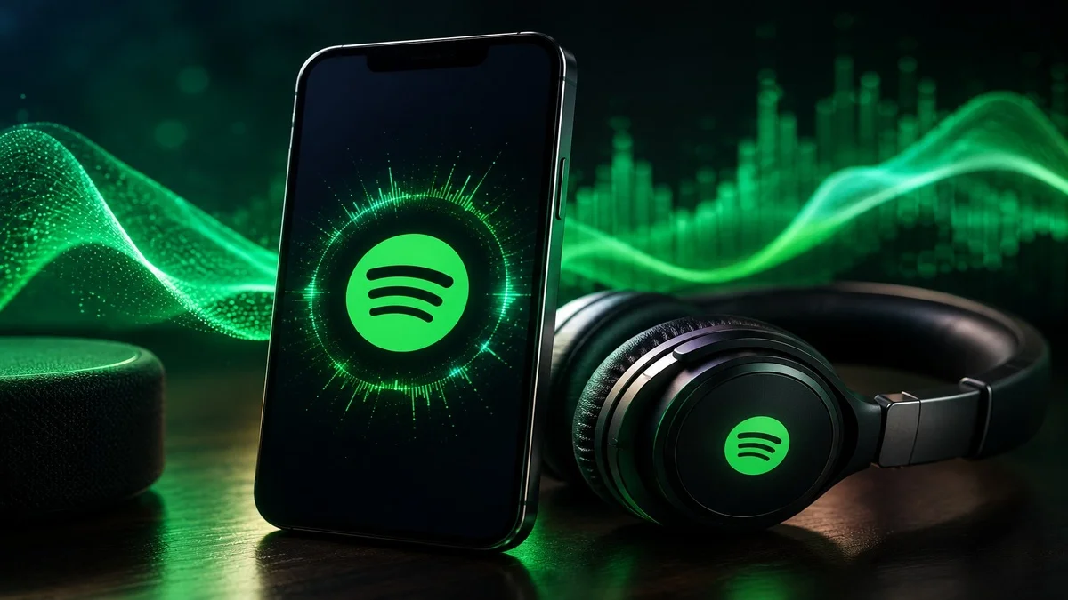 Mobile user listening to Spotify Lossless with wired headphones