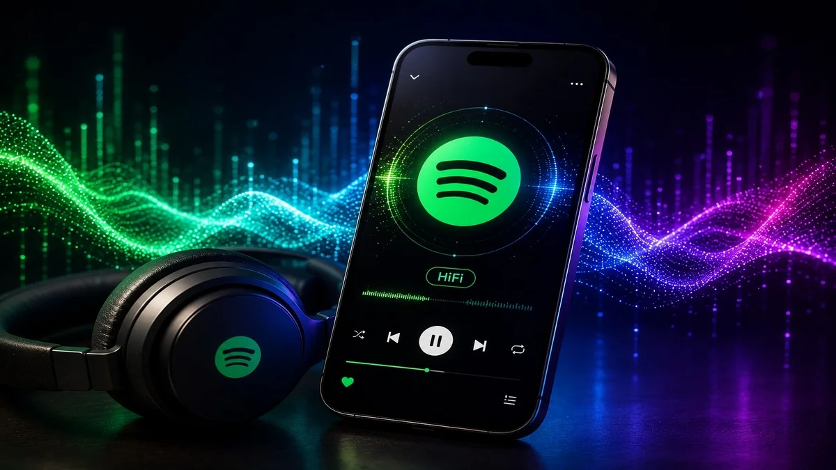 Spotify HiFi update on Android phone with lossless audio settings