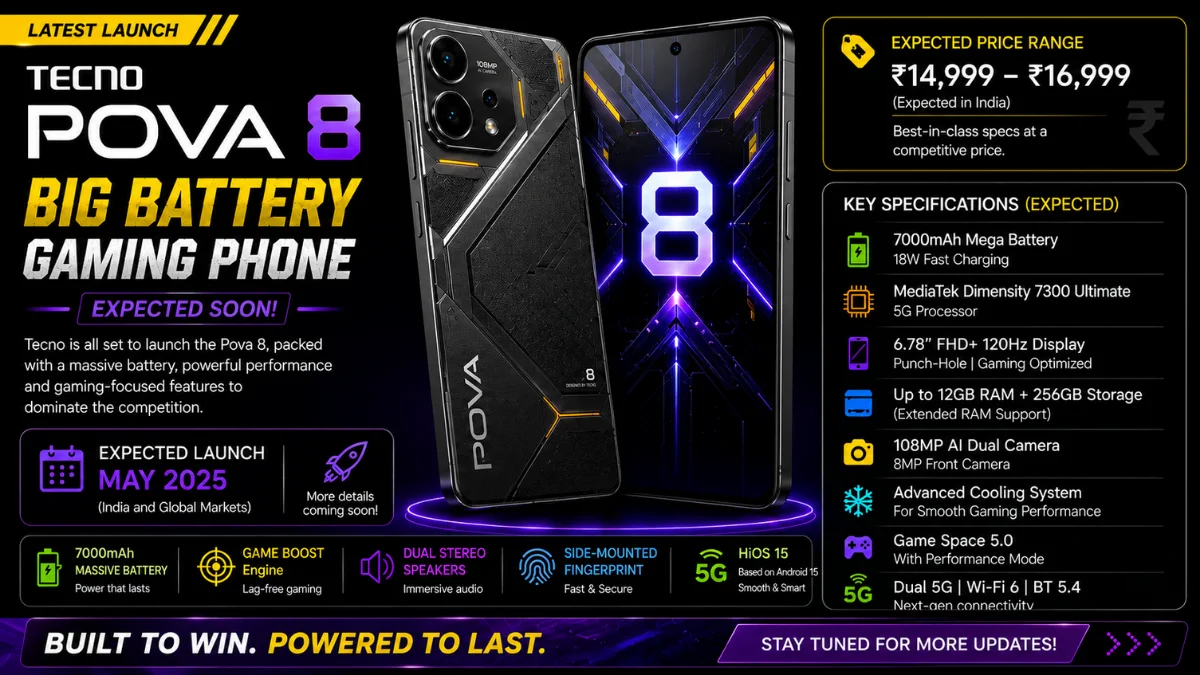 Tecno Pova 8 budget Android gaming phone