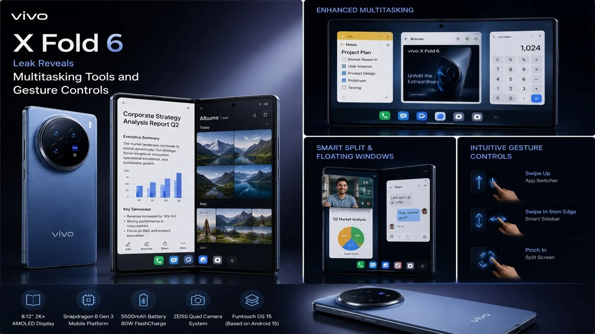  Vivo X Fold 6 Leak Reveals Multitasking Tools and Gesture Controls